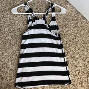 Lulu lemon striped tight muscle t top!